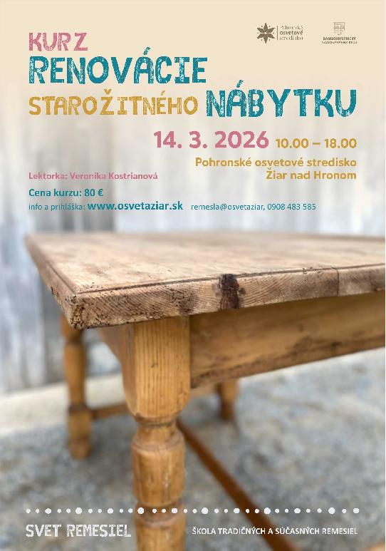 Kurz renovácie starožitného nábytku