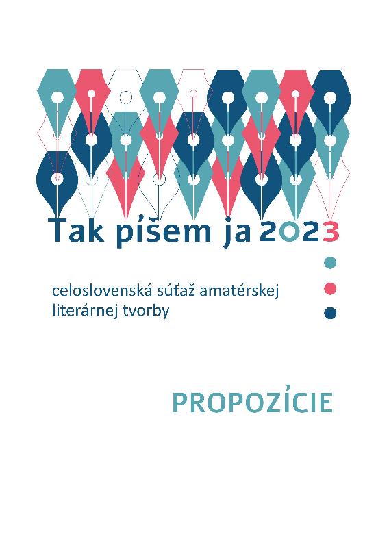 Tak píšem ja 2023