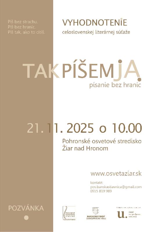 Tak píšem ja - písanie bez hraníc 