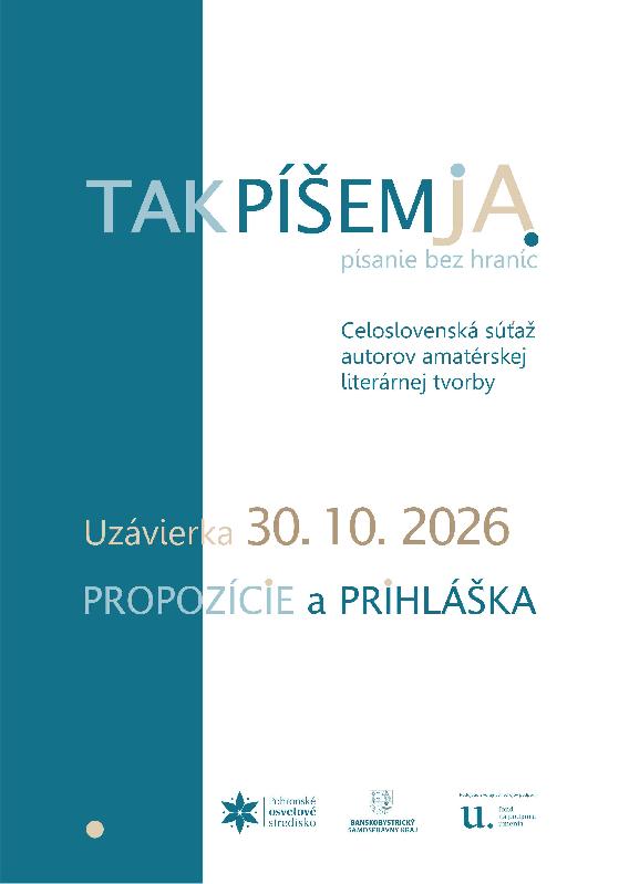Tak píšem ja – Písanie bez hraníc 2026