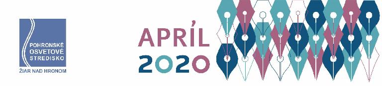 Mesačný plán apríl 2020