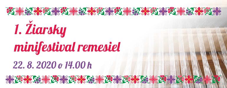 1. Žiarsky minifestival remesiel