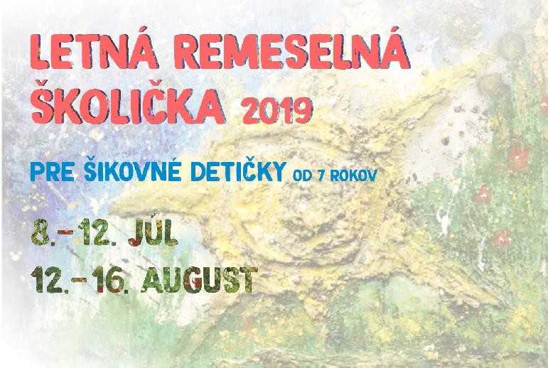 Letná remeselná školička 2019