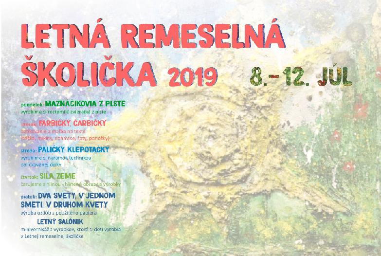 Letná remeselná školička 2019 JÚL