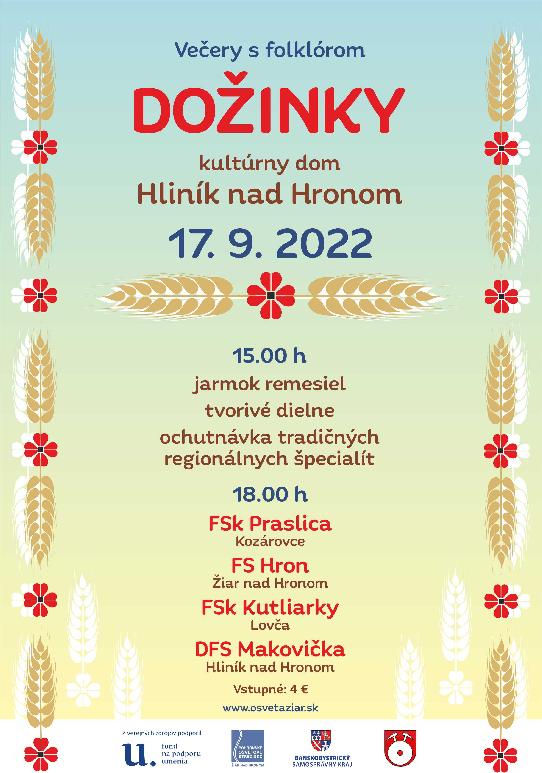 Večery s folklórom Dožinky